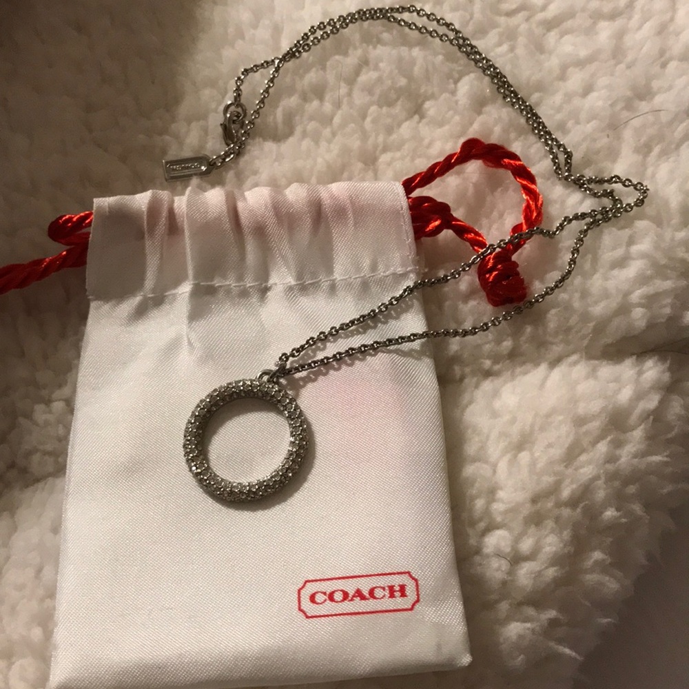 Coach silver necklace